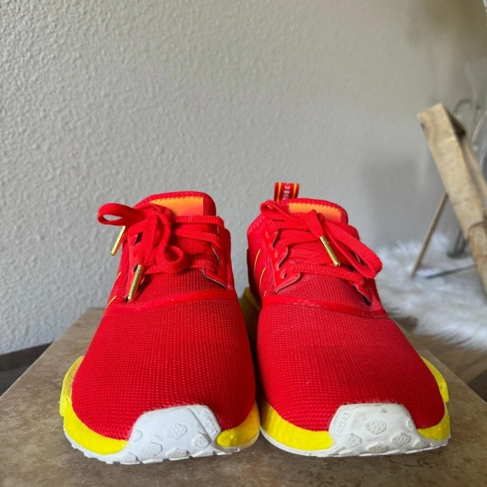 Adidas Sneakers Mens 7 NMD R1 Beijing Running Athletic Comfort Shoes Red Yellow